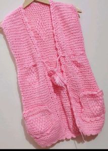 Pink 💕 Winter Shrug For 6-8 Year Girl 30 Bust