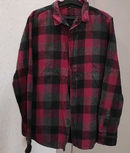 Red & Black Plaid Flannel Shirt