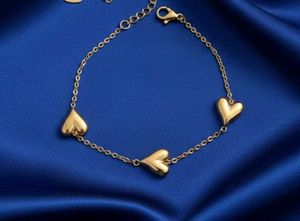 Anti-Tarnish Gold Heart Bracelet