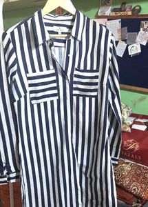 Striped Button-Up Shirt