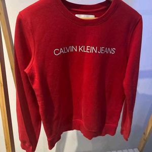 Red Calvin Klein Sweatshirt