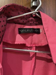 cute pink color coat