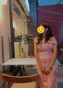 Elegant Pink Floral Off-Shoulder Ruched Dress