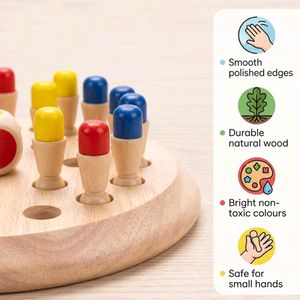 Wooden Memory Game &amp; Dice Set