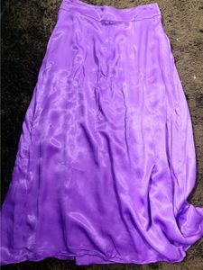 Zara Satin Flowy Purple Skirt