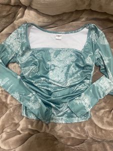 Sea Green Princess Y2k Top
