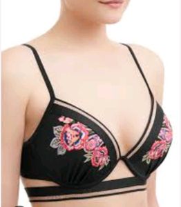 Floral Embroidered Bikini Top
