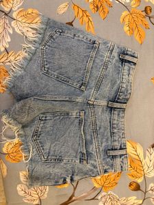 Distressed Denim Shorts