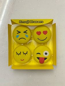 Cute Emoji Erasers - Set of 4