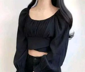 Chic Black Long Sleeve Top