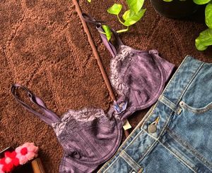 Purple Lace Bra