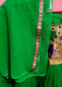 Beautiful Green Anarkali Gown