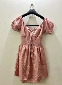 Elegant Pink Off-Shoulder Dress