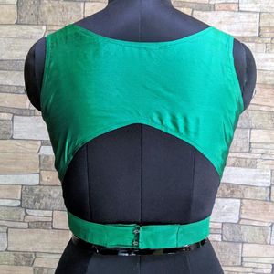 Emerald Green Wrap Blouse fix price