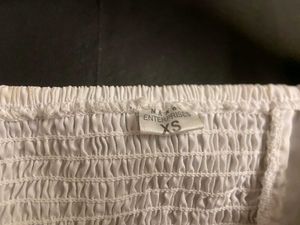 White Dress with Ruffle Detail