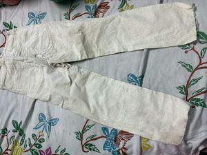 Cream Corduroy Pants velvet