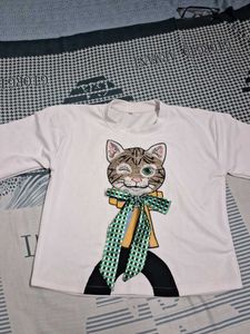 Cute Cat Graphic T-Shirt