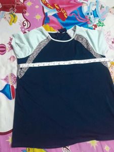 Blue &amp; White Short Sleeve Top
