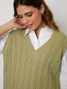 Green Knitted Tank Top