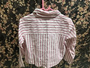 Striped Cropped Shirt