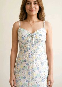 Floral Smocked Midi Dress