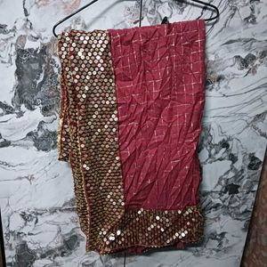 Elegant Maroon 🅰️Kurta Set with Sequins