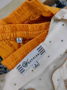 Elegant White &amp; Gold Print Kurta