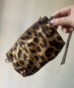 Guess leopard print wristlet bag