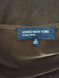 Jones New York Brown Draped Top