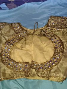 Elegant Golden Embellished Blouse