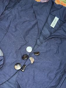 Navy Blue jacket with Decorative Buttons