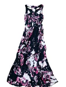 Floral Print Sleeveless Maxi Dress