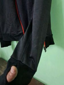 Adidas Black Zip-Up Hoodie of 1