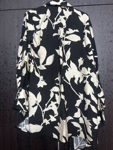 Stylish Black &amp; Cream Floral Button-Up Shirt