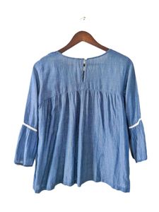 Blue Bell Sleeve Denim Top