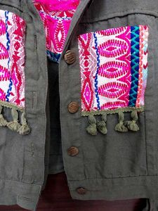 Boho Embroidered Cropped Jacket (Never Worn)