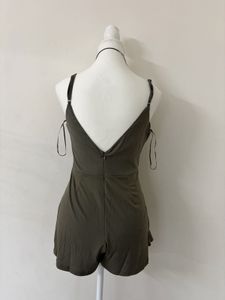 Olive Green Draped Halter Top
