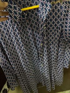 Patterned Button-Down Shirt