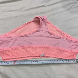 🪔 Cute Pink Lace Trim Briefs
