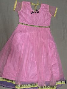Girls Pink Ethnic Dress