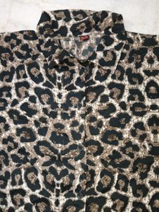 Leopard Print Crop shirt