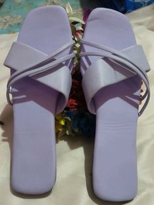 Stylish Lavender Flat Sandals