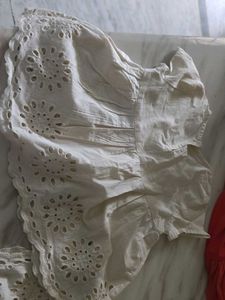cord set White Broderie Anglaise Blouse