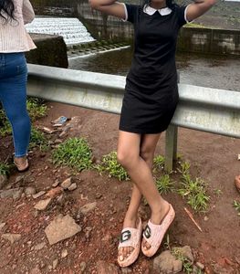 Chic Black &amp; White Collar Dress