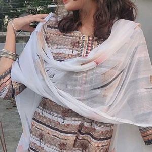 Embroidered Kurta with Mirror Work