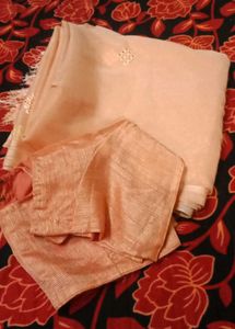 Elegant Pink Embroidered Saree