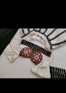 Embroidered White Lehenga Choli Set