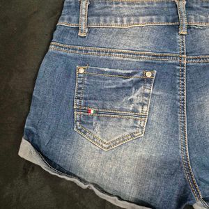 Stylish Distressed Denim Shorts y2k