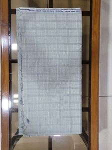Gray Plaid Suiting Fabric