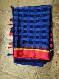 Vibrant Checkered Silk Saree